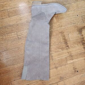 Elegant Women's Taupe Suede Knee-High Boot